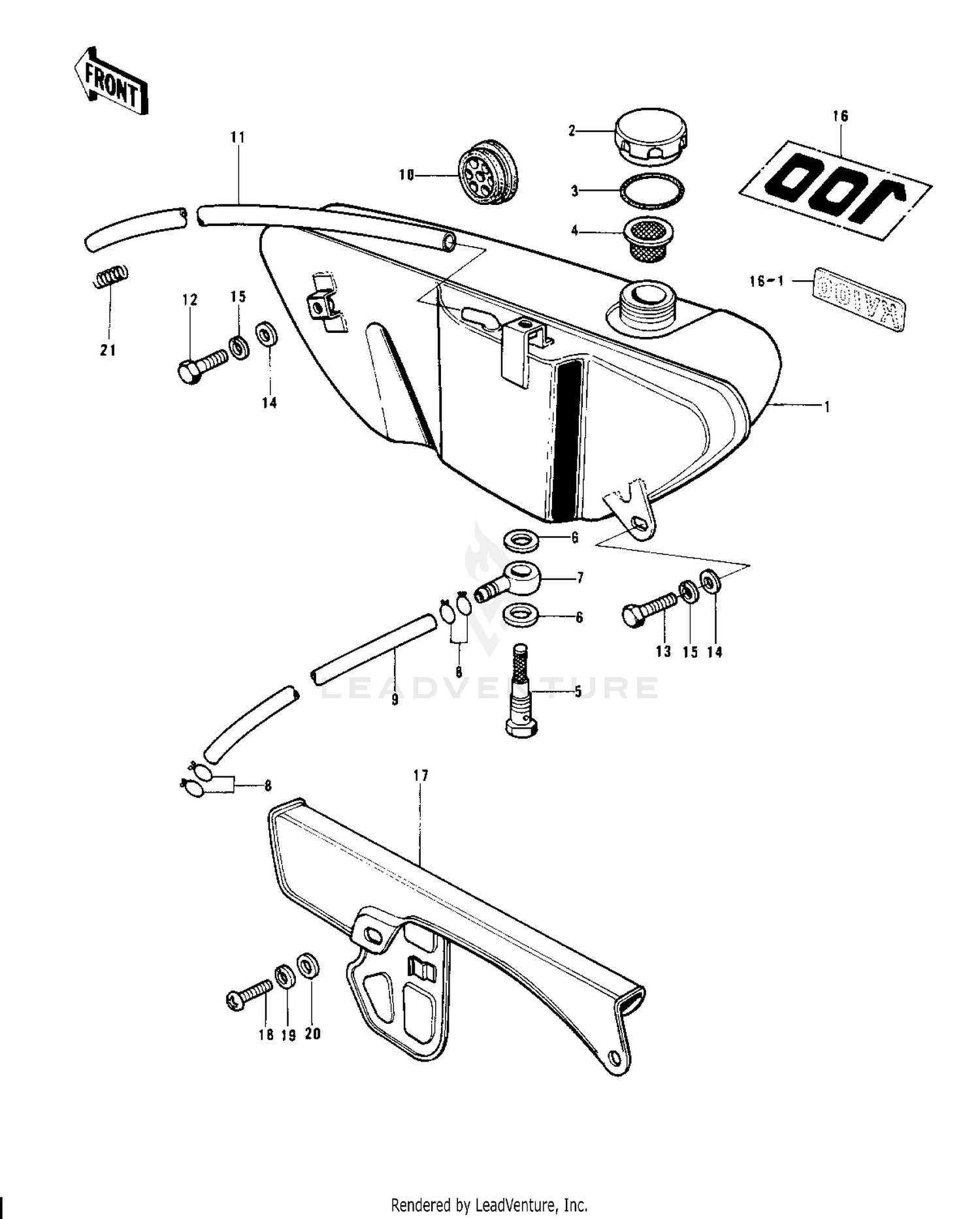 OIL TANK/CHAIN COVER ('74-'75)
