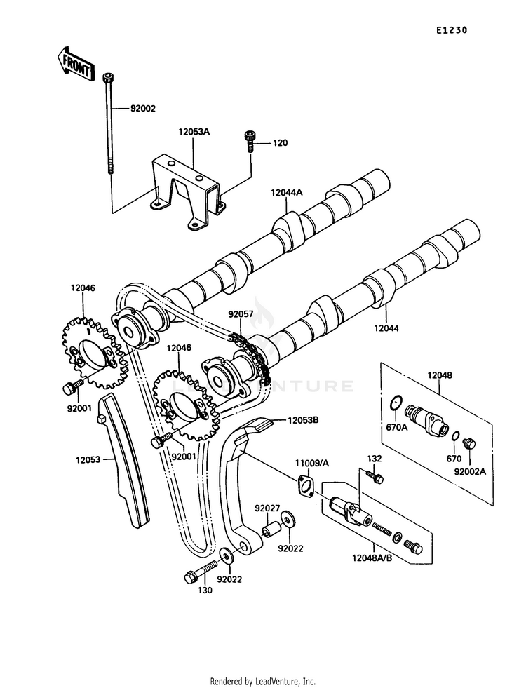 Camshaft/Tensioner Schematic