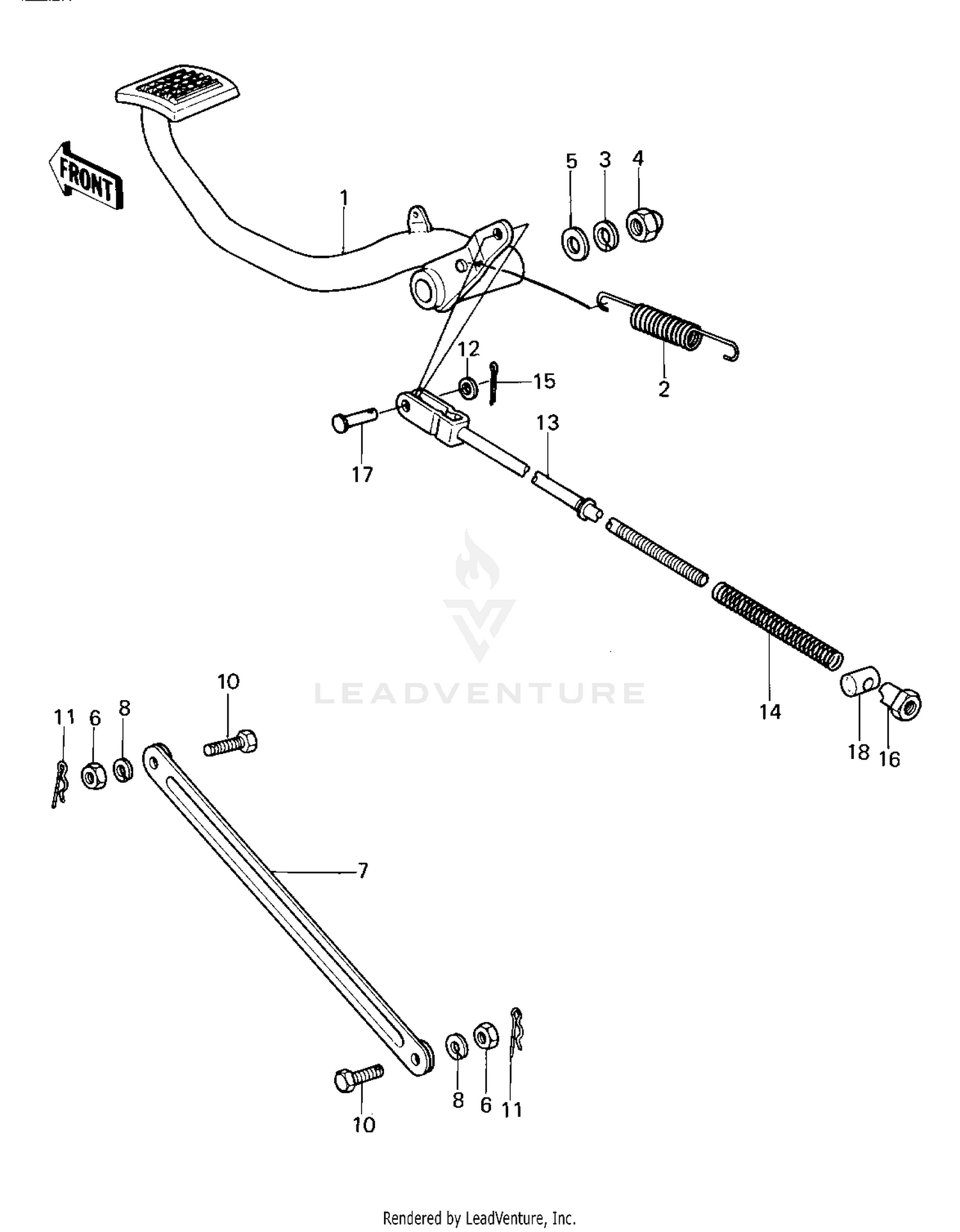 BRAKE PEDAL/TORQUE LINK ('80 A1)
