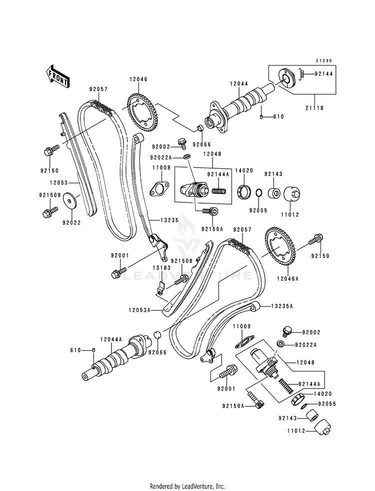 Camshaft(S)/Tensioner Schematic