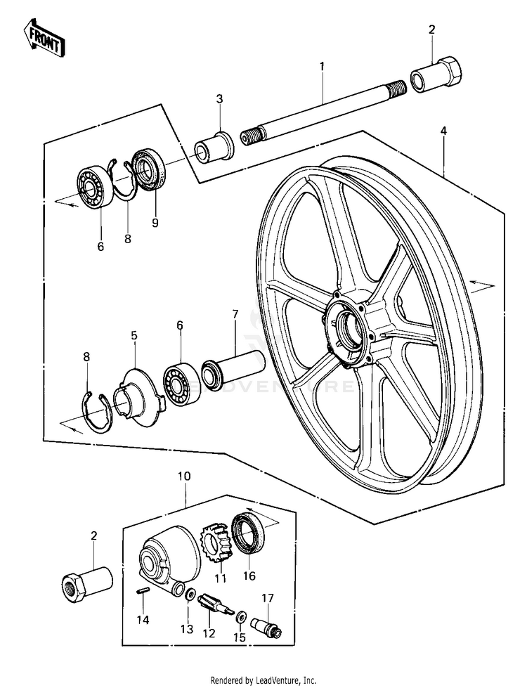 Front Wheel/Hub Schematic