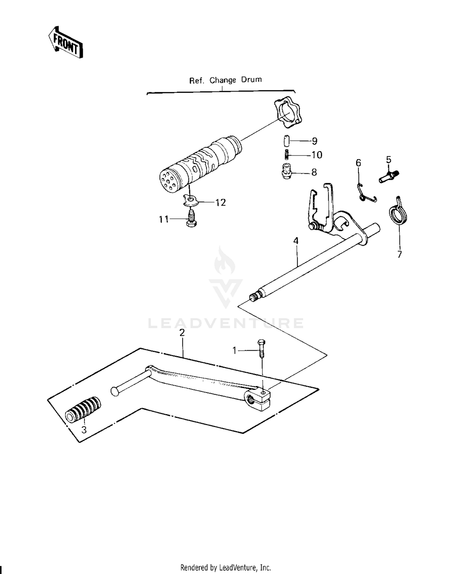 GEAR CHANGE MECHANISM ('80 H1)