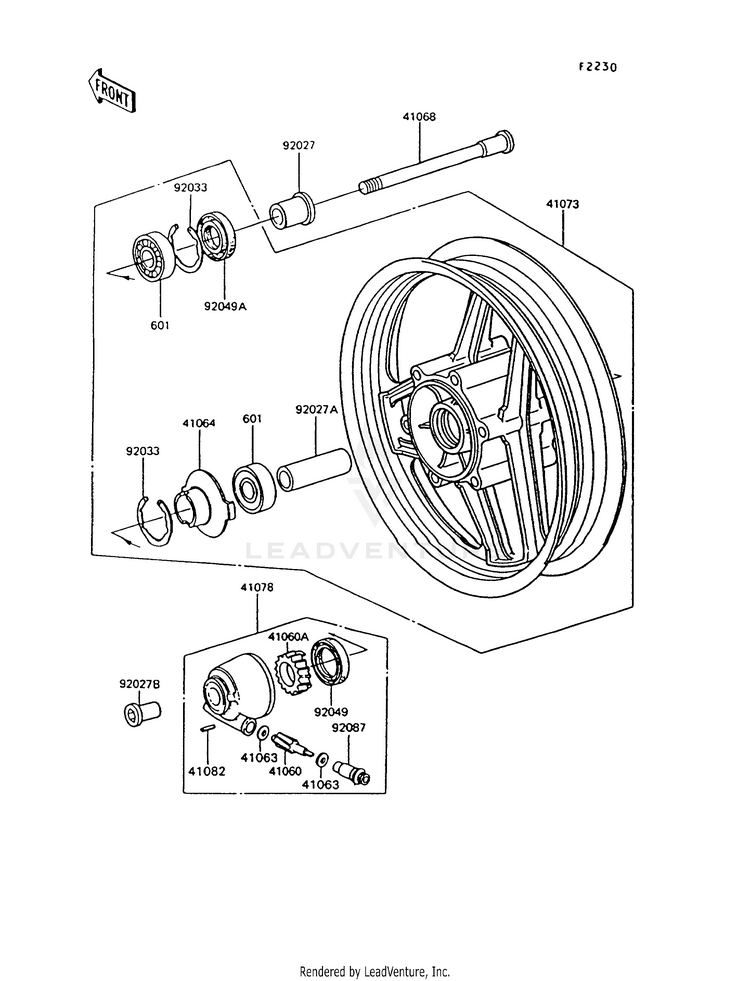 Front Wheel (Zg1000-A7/A8) Schematic