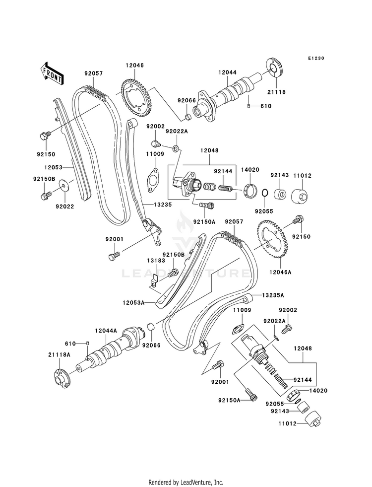 Camshaft(S)/Tensioner Schematic