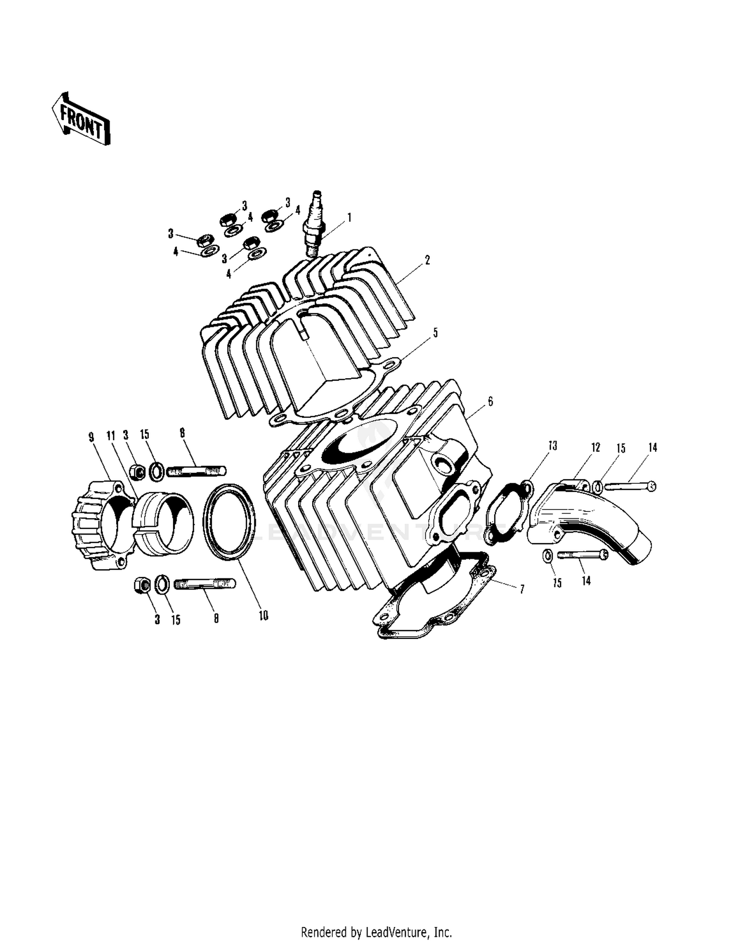 CYLINDER HEAD/CYLINDER ('76-'80)