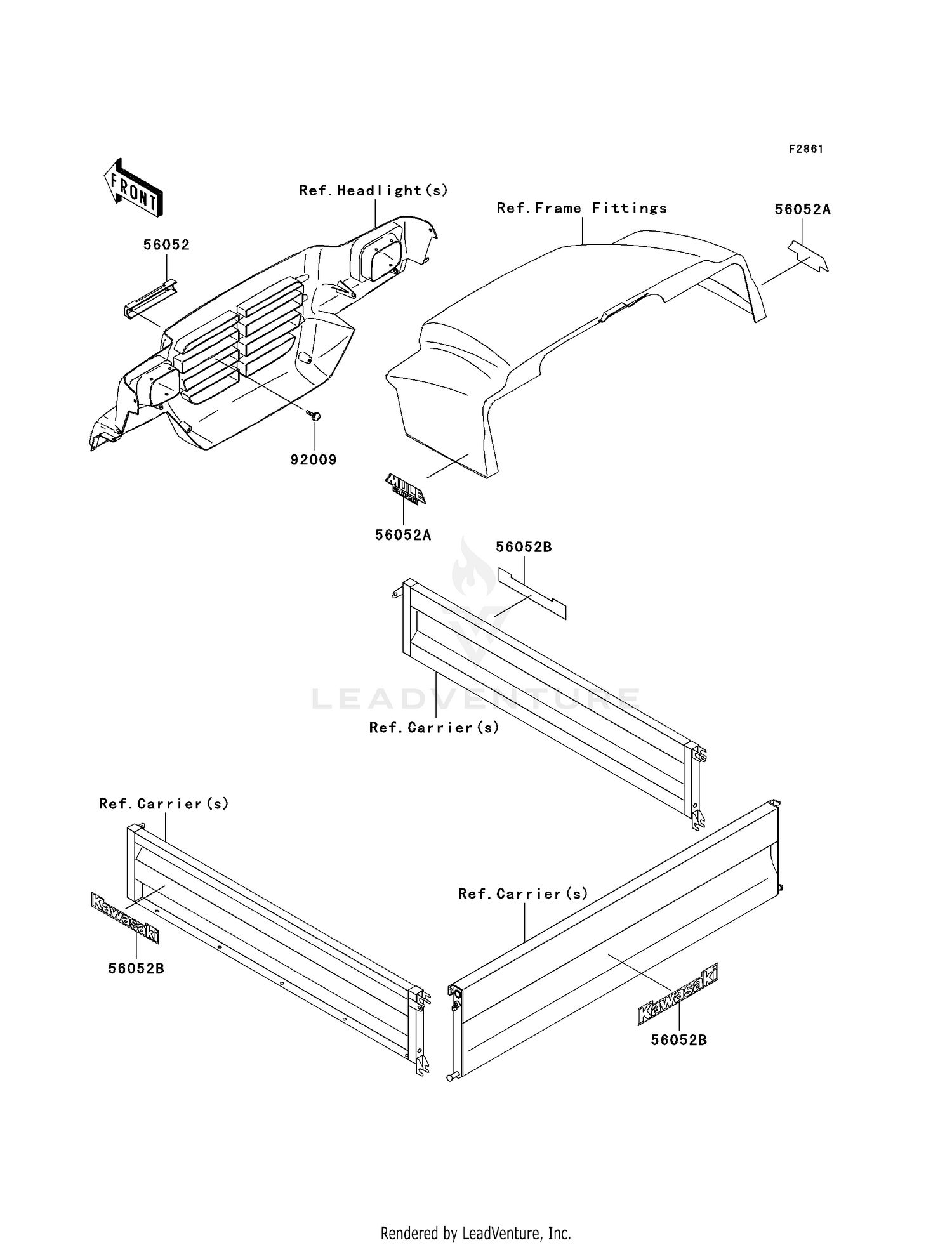 56052-1334 MARK, FR FENDER, MULE 3000