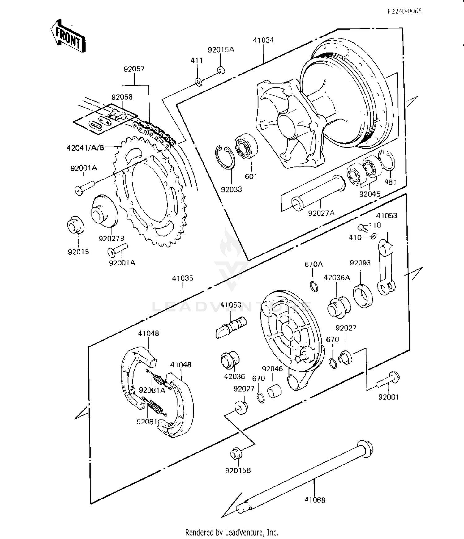 REAR HUB/BRAKE/CHAIN (KX125-B1)