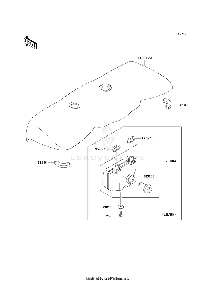 Headlight(S) KVF360CAF Prairie 360 4X4 Realtree APG HD (2010) Schematic
