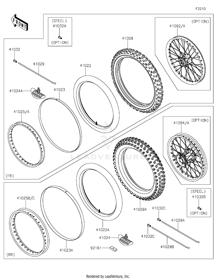 Wheels/Tires KX450MRFAN KX450 50th Anniversary Edition (2024) Schematic
