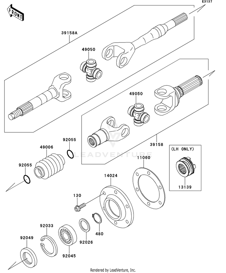 Drive Shaft-Rear Schematic