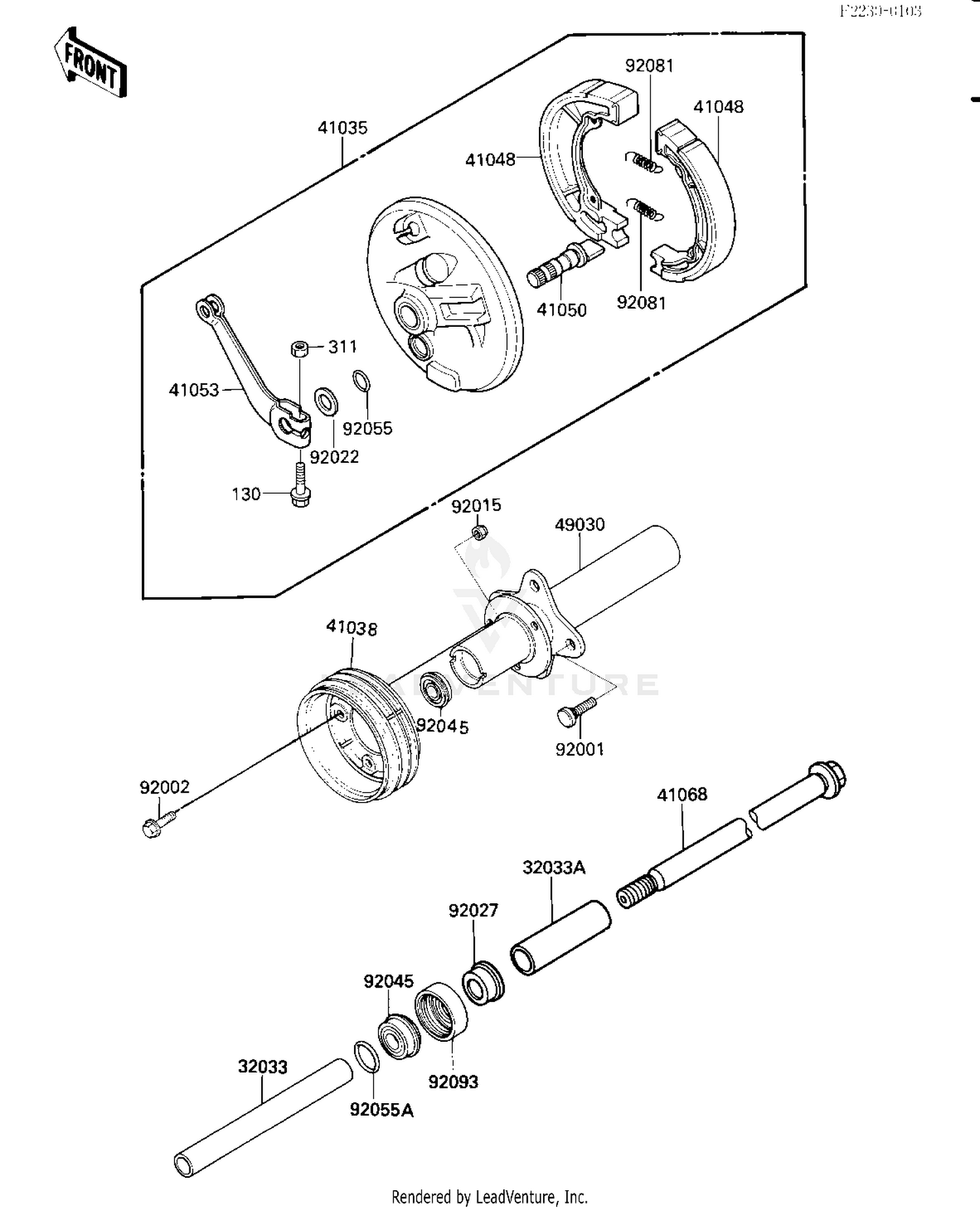 FRONT HUB/BRAKE