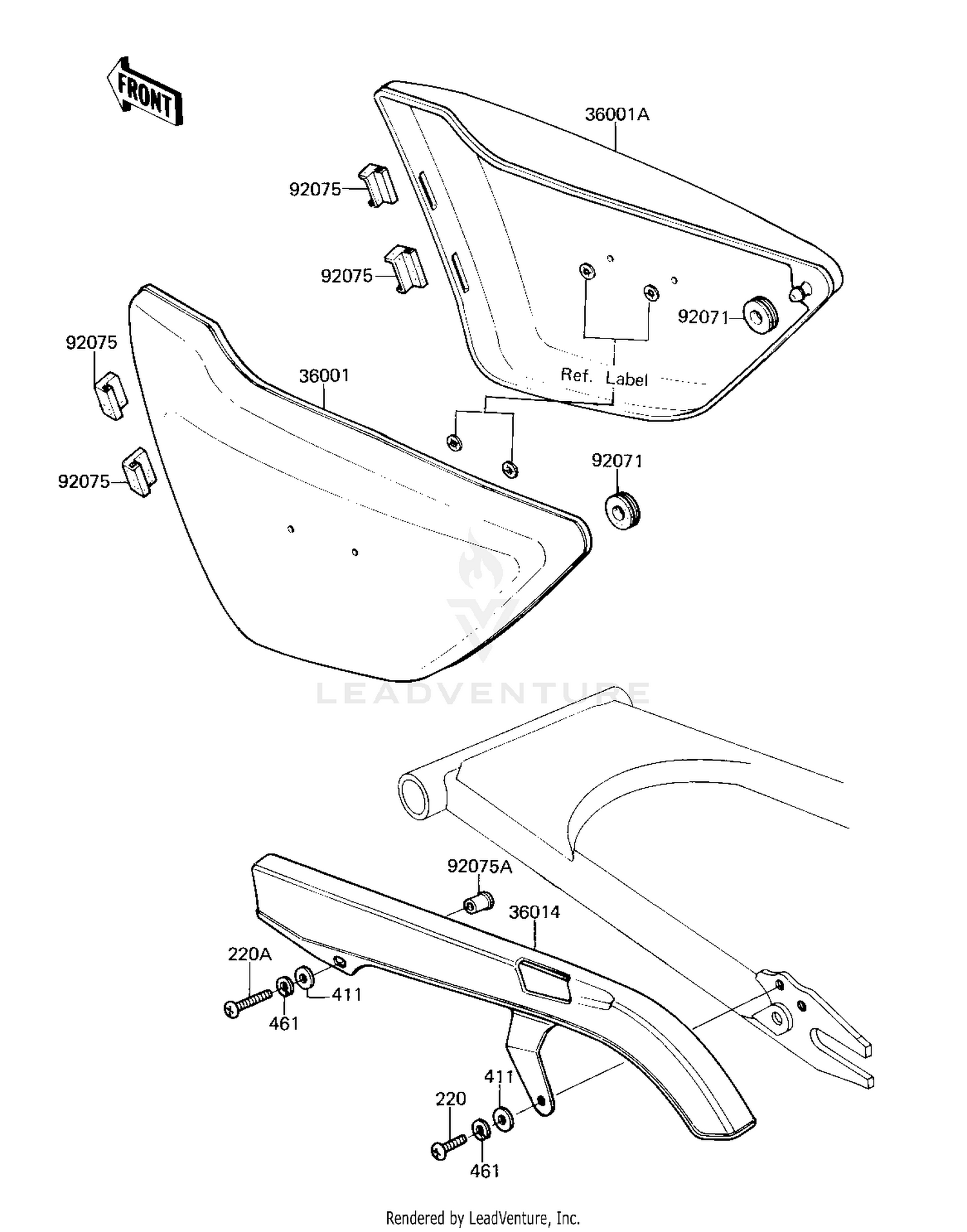 SIDE COVERS/CHAIN COVER ('81 D2)