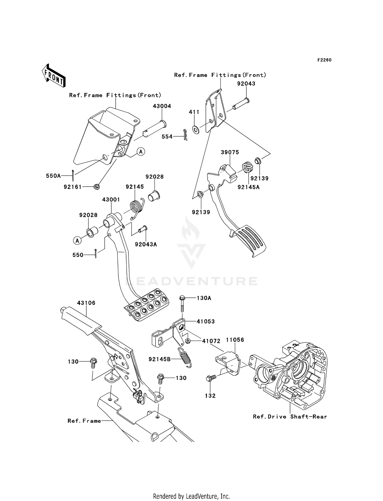 BRAKE PEDAL/THROTTLE LEVER
