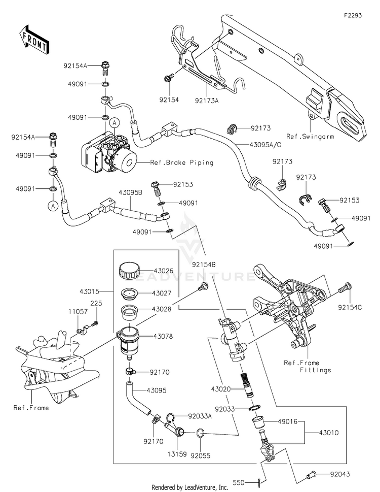 Rear Master Cylinder Schematic