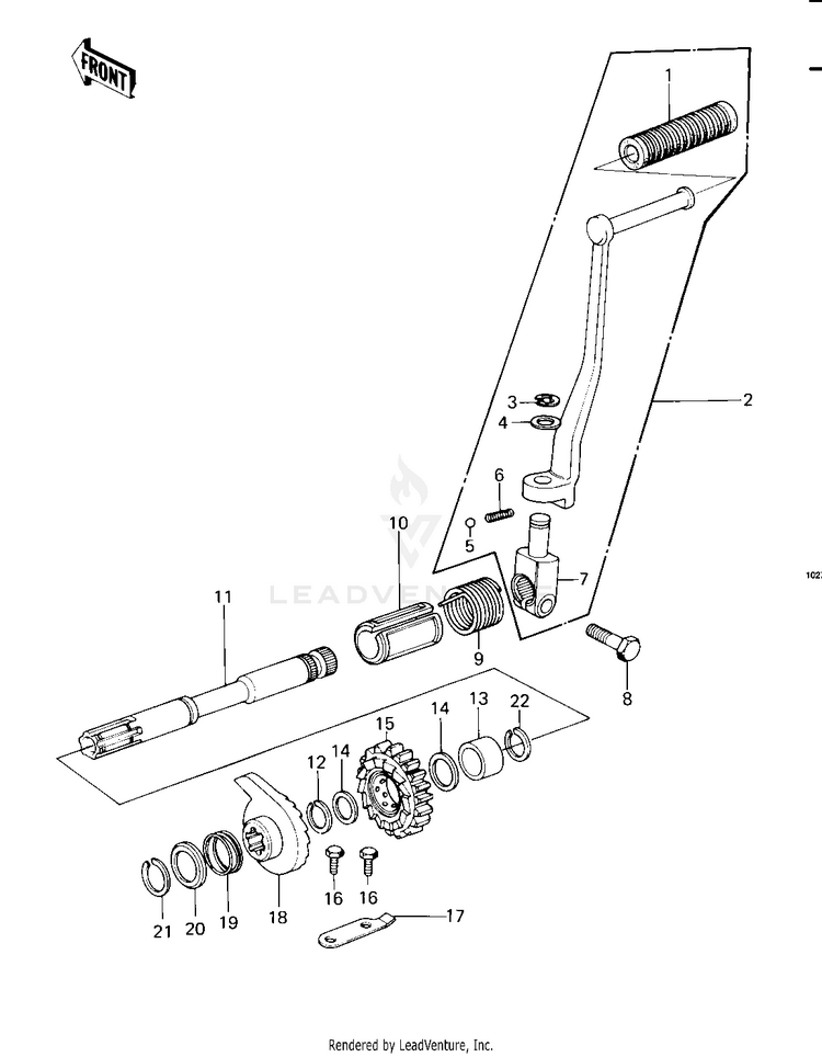Kickstarter Mechanism ('79-'81 C2/C3/C4) Schematic