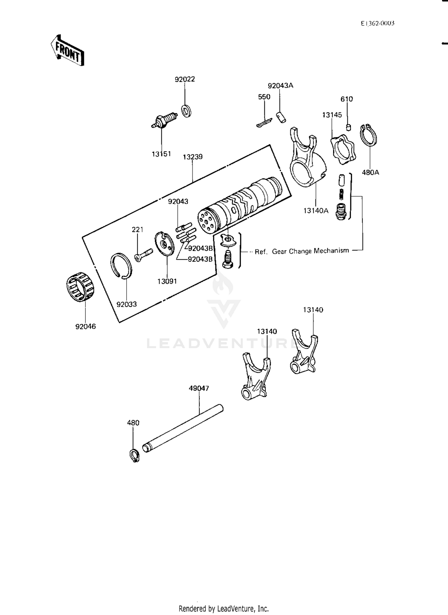 GEAR CHANGE DRUM & FORKS
