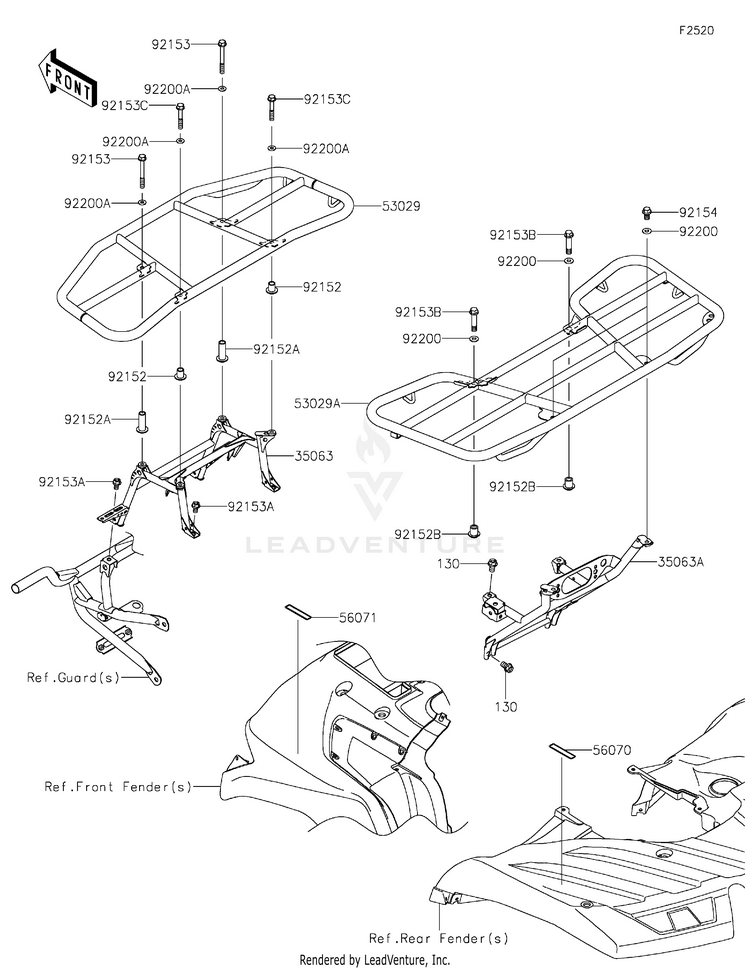 Carrier(S) KVF750LLF Brute Force 750 4x4i (2020) Schematic
