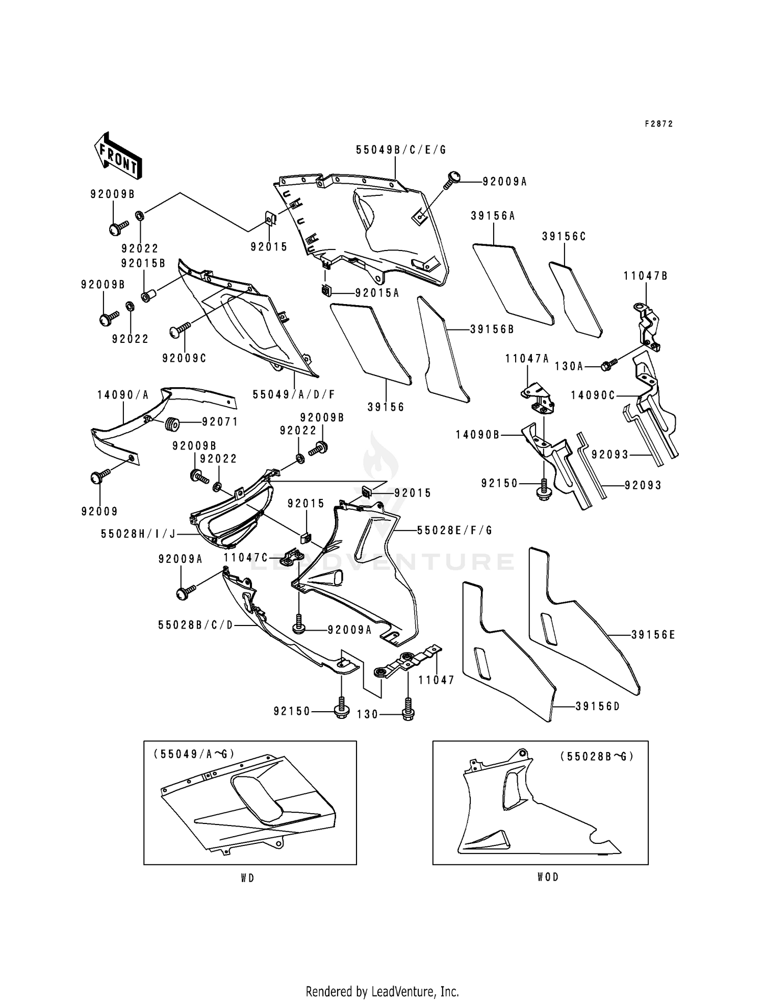 COWLING LOWERS (ZX600-E4)