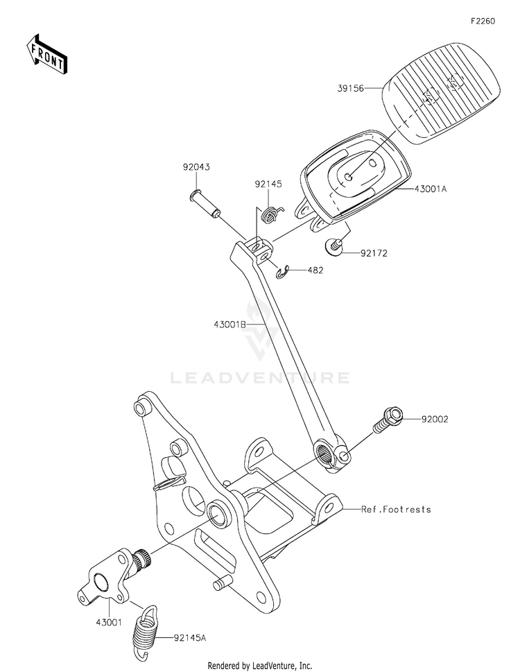 Brake Pedal/Torque Link Schematic