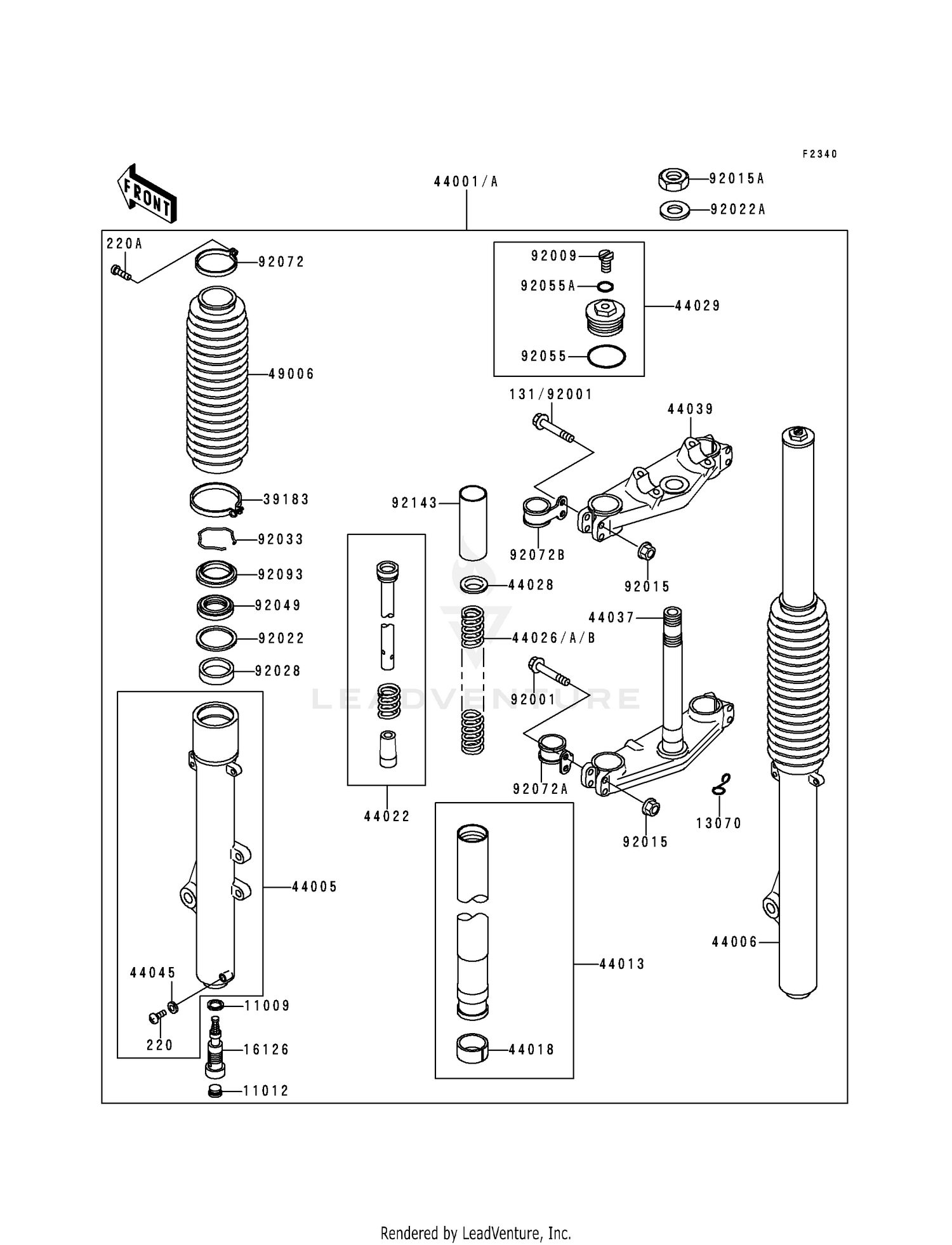FRONT FORK (KDX200-E4)