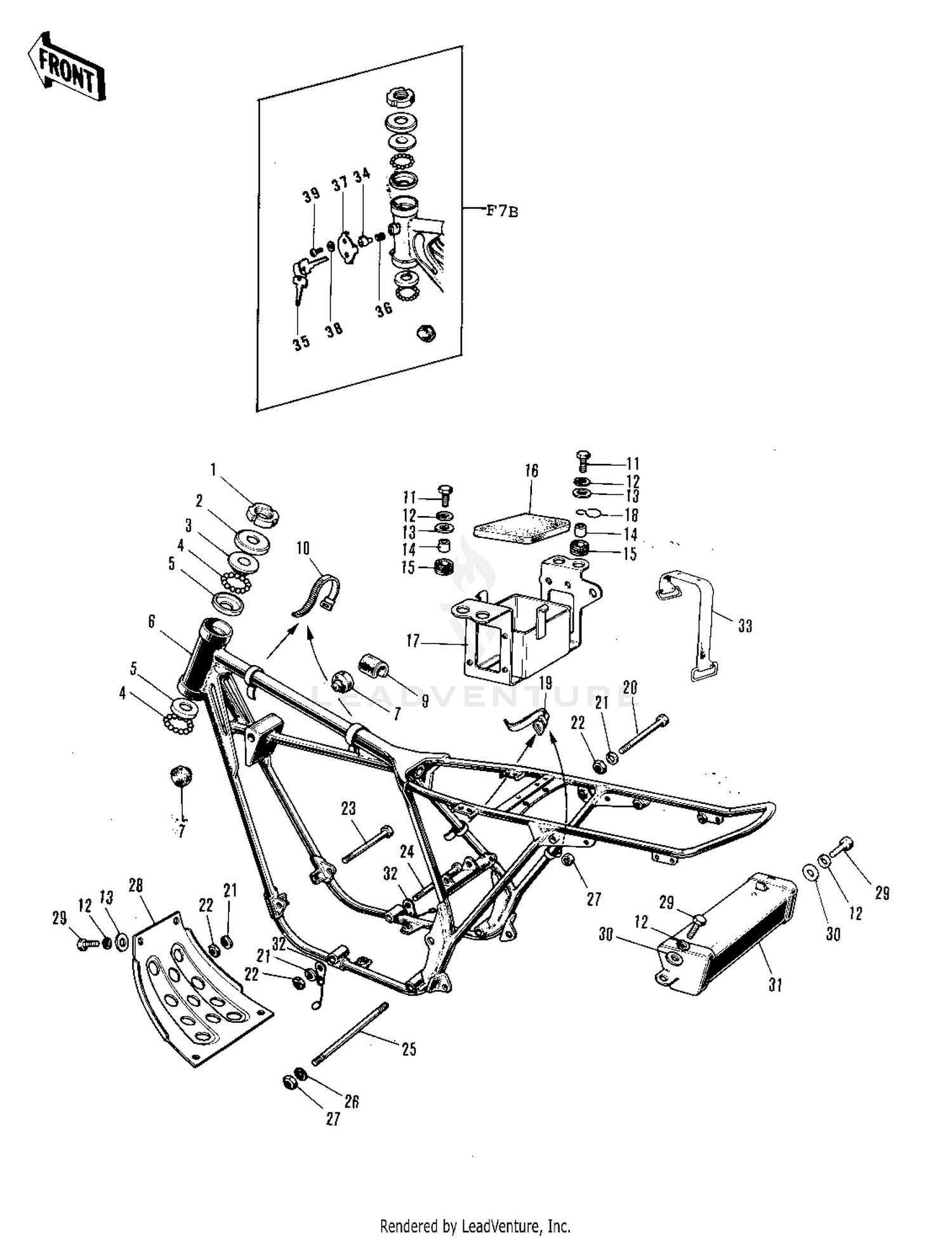 FRAME/FRAME FITTINGS ('71-'73 F7/F7-A/F7