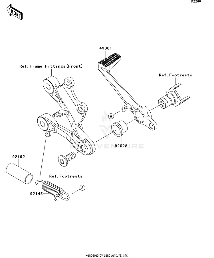 Brake Pedal/Torque Link Schematic