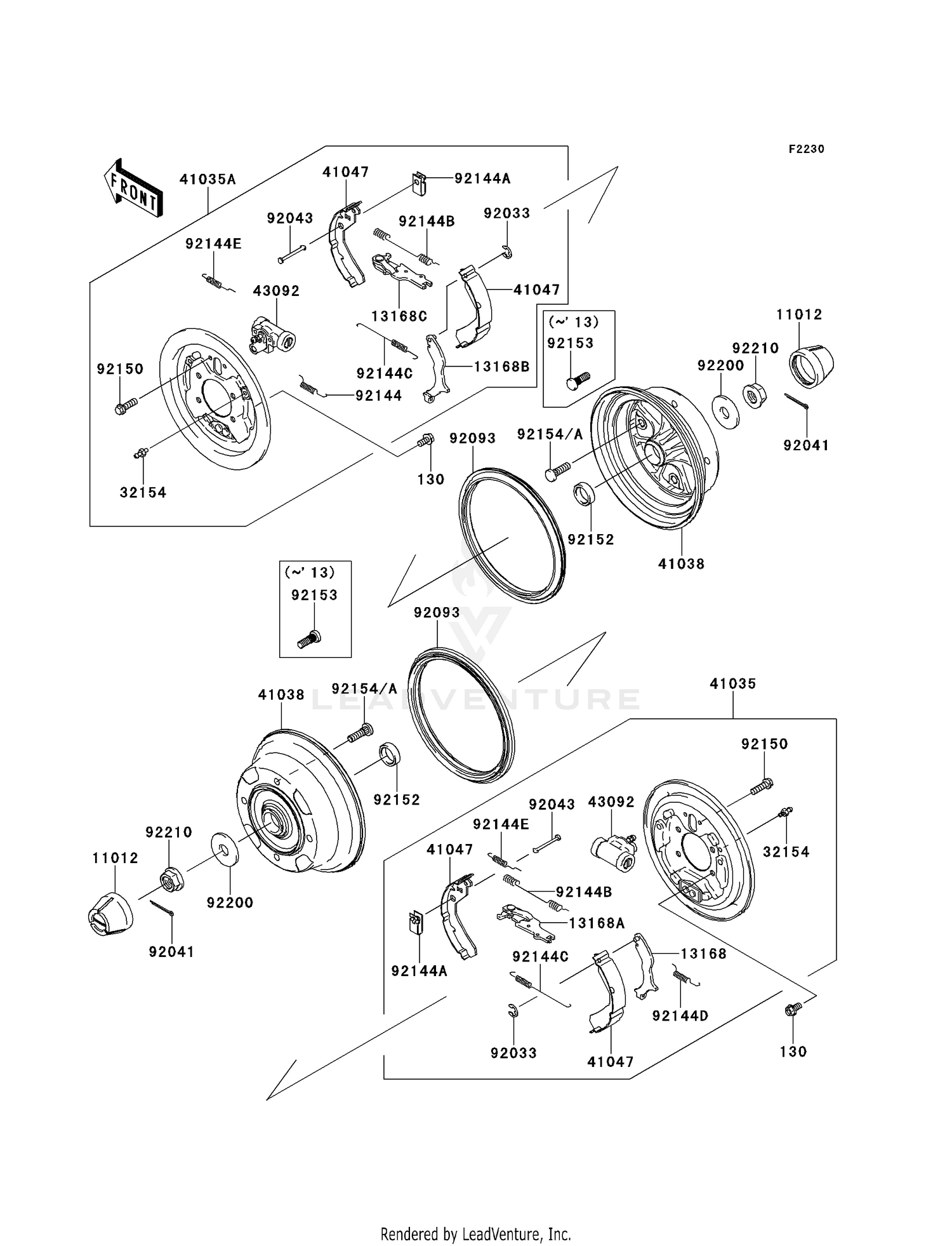 FRONT HUBS/BRAKES