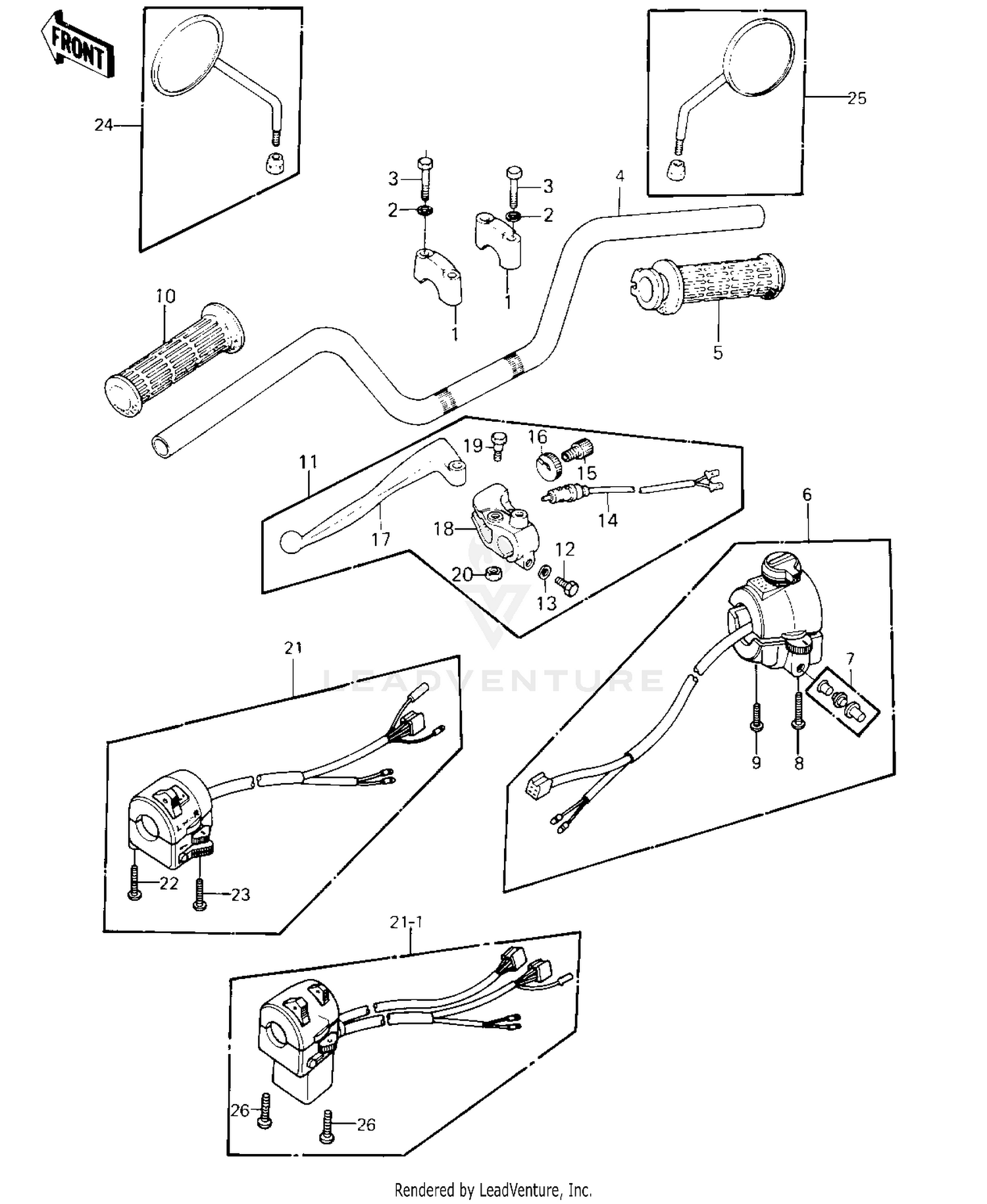 HANDLEBAR ('80-'81 C1/C2)