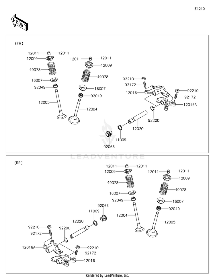 Valve(S) KVF750HGF Brute Force 750 4x4i EPS Camo (2016) Schematic