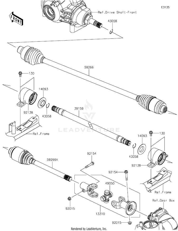 Drive Shaft-Propeller Schematic