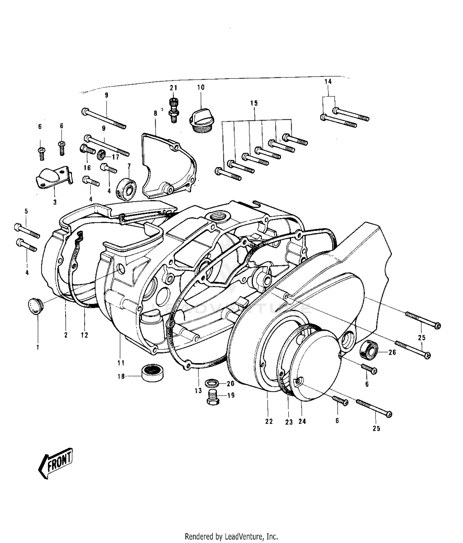ENGINE COVERS  ('74-'75)