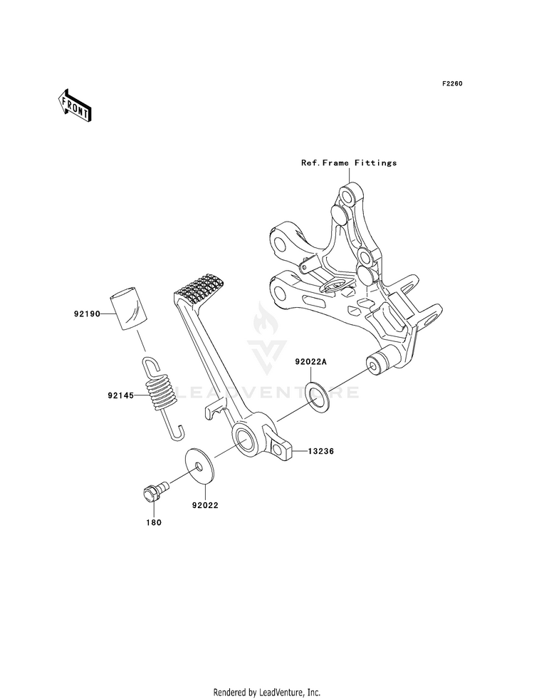 Brake Pedal/Torque Link Schematic