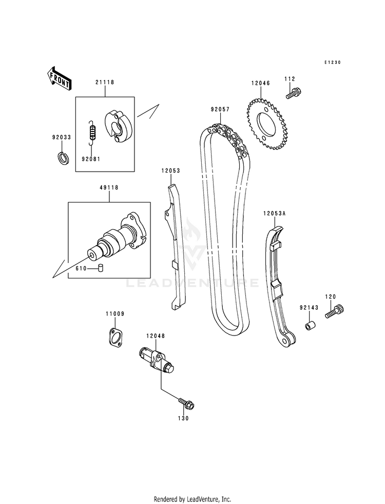 Camshaft(S)/Tensioner Schematic