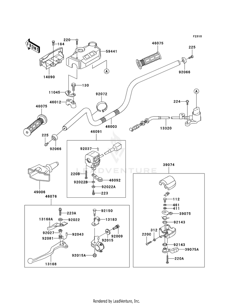 Handlebar (Klf300-C10/C11) Schematic