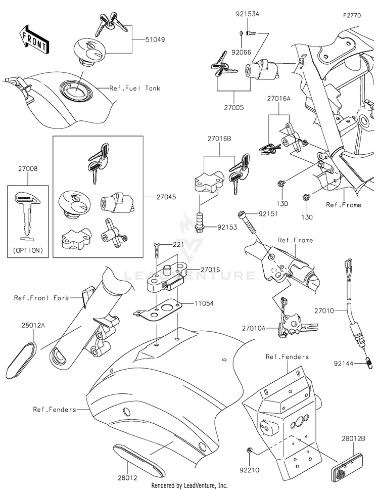Ignition Switch/Locks/Reflectors Schematic