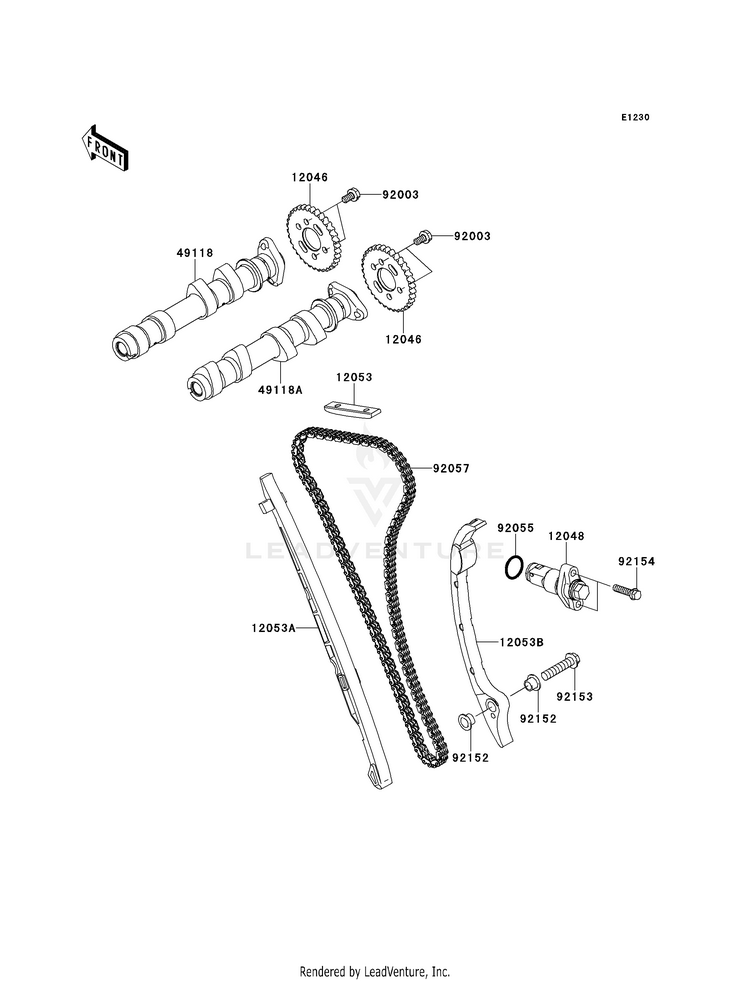Camshaft(S)/Tensioner Schematic