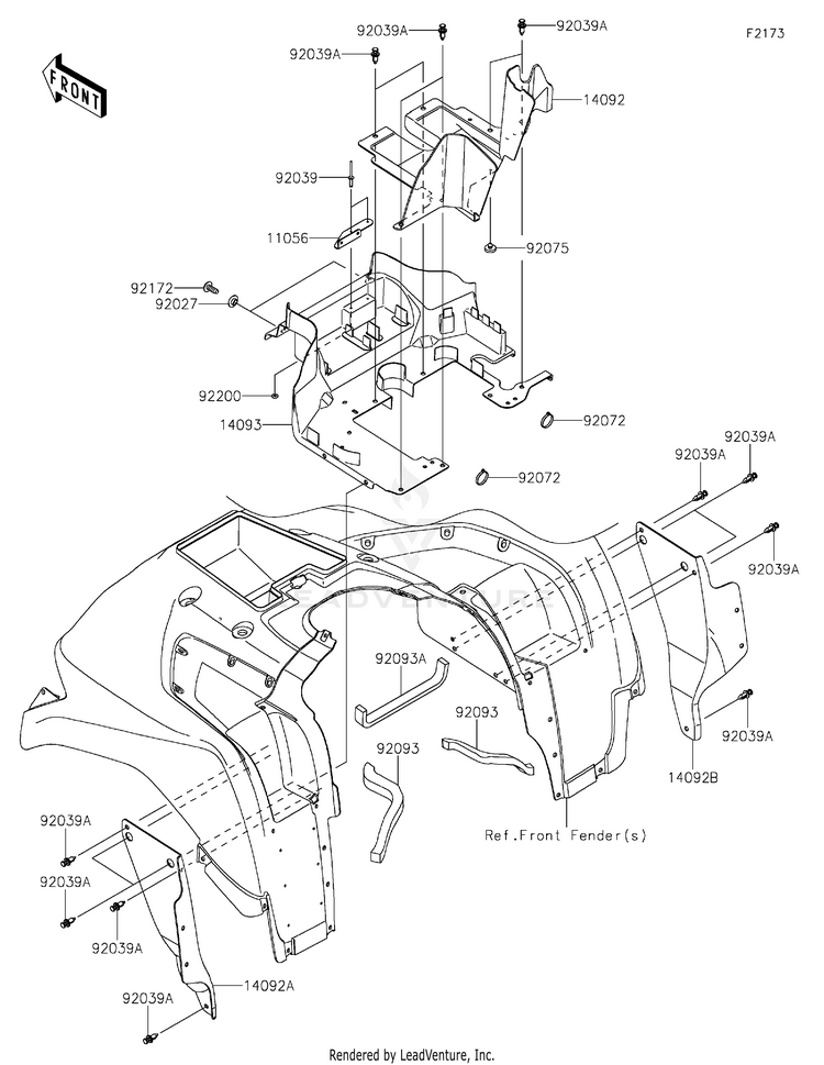Flap KVF750HLF Brute Force 750 4x4i EPS Camo (2020) Schematic