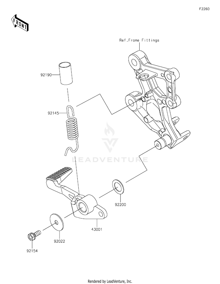 Brake Pedal/Torque Link Schematic