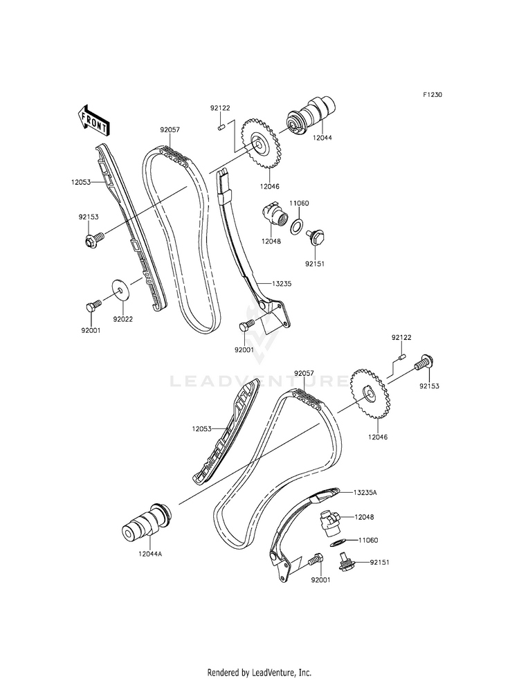 Camshaft(S)/Tensioner Schematic