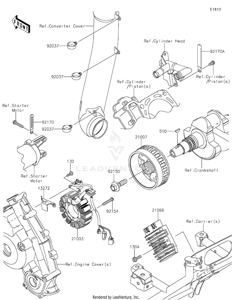 Generator KVF750HLF Brute Force 750 4x4i EPS Camo (2020) Schematic