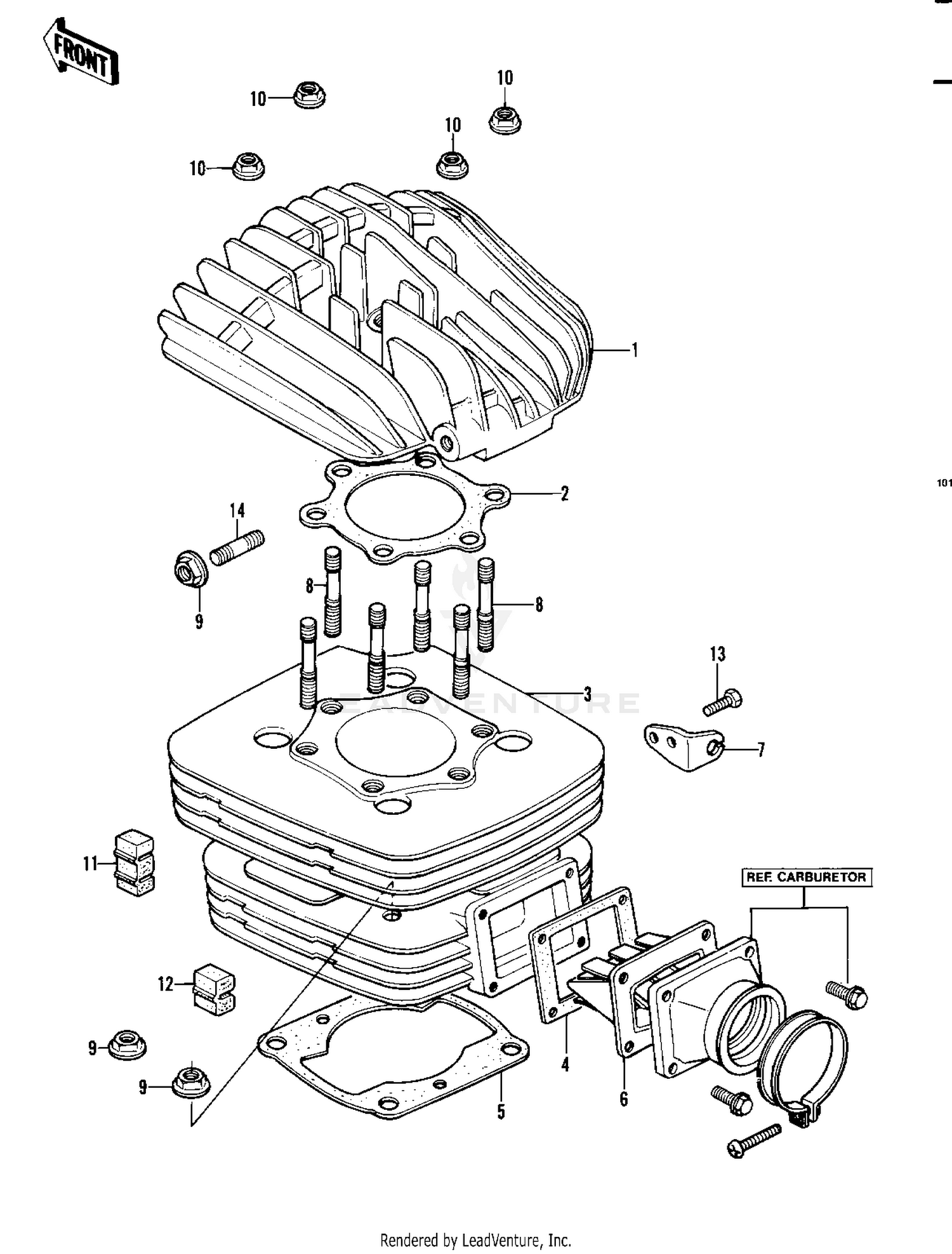 CYLINDER HEAD/CYLINDER/REED VALVE