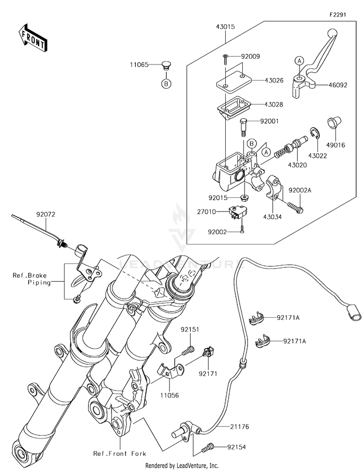 Front Master Cylinder Schematic