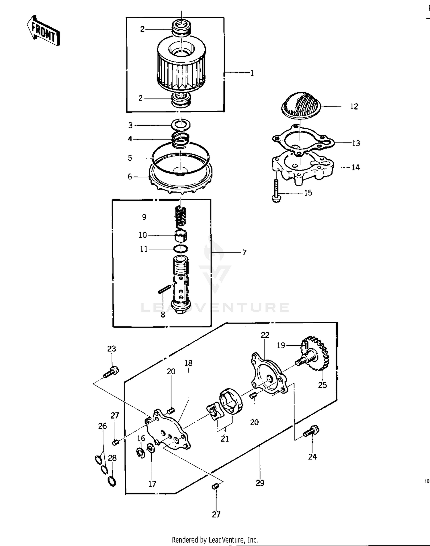 OIL PUMP/OIL FILTER ('76 -'77 KZ400 - D3