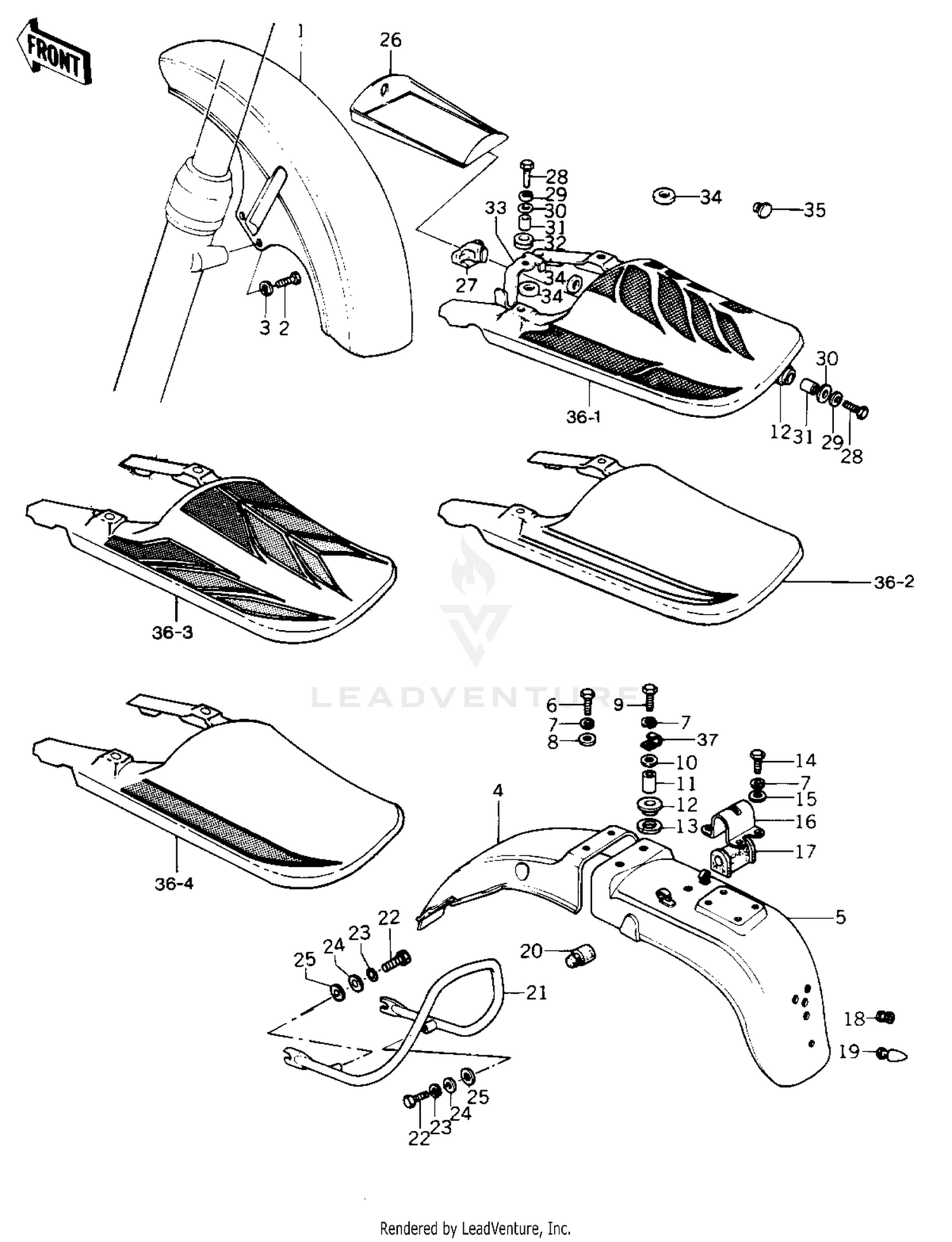 FENDERS/SEAT COVER ('79-'80 B3/B4)
