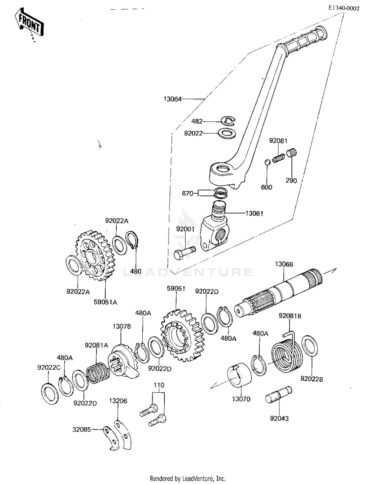 KICKSTARTER MECHANISM ('81 A7)