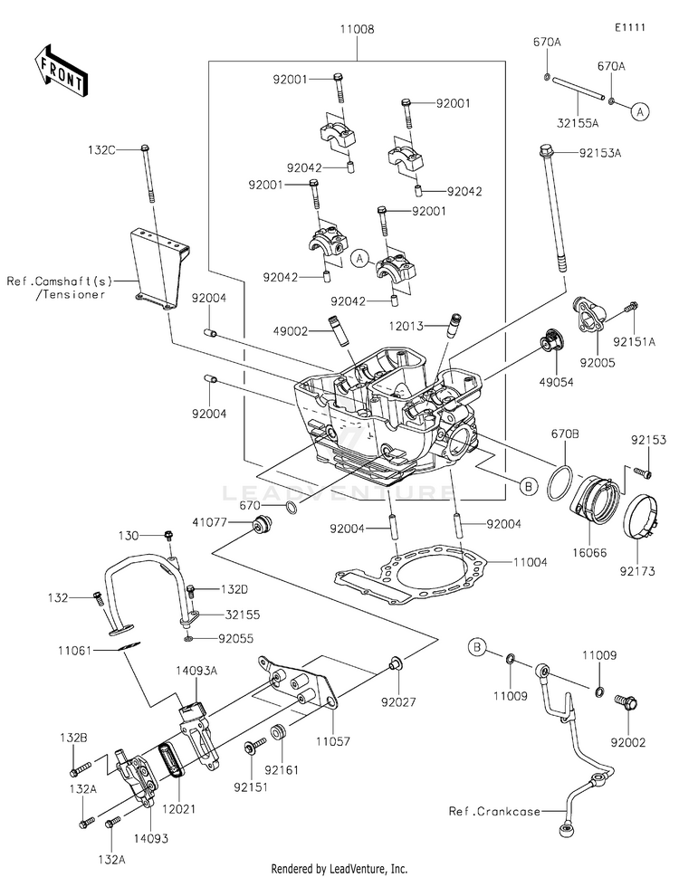 Cylinder Head KL650HNFAL KLR650 Adventure (2022) Schematic
