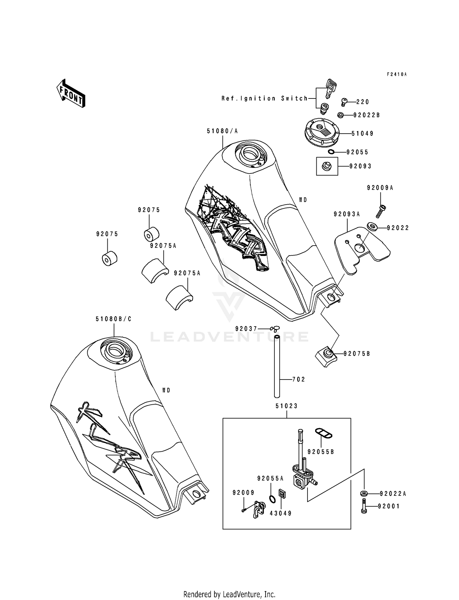 FUEL TANK (KL250-D11/D12/D13/D14)
