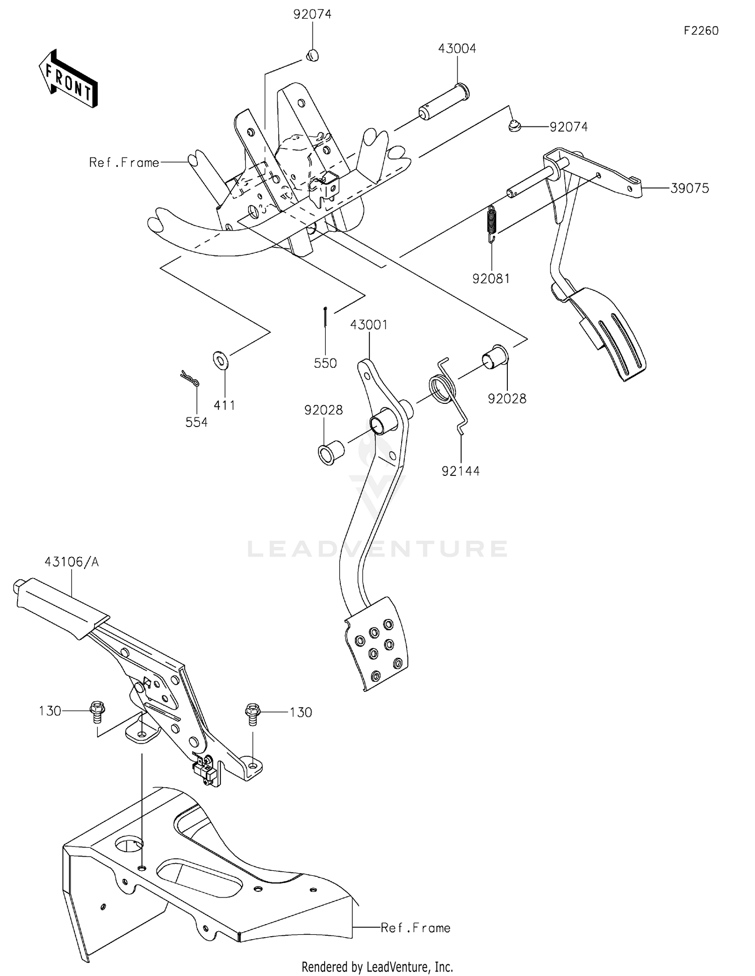 Brake Pedal/Throttle Lever