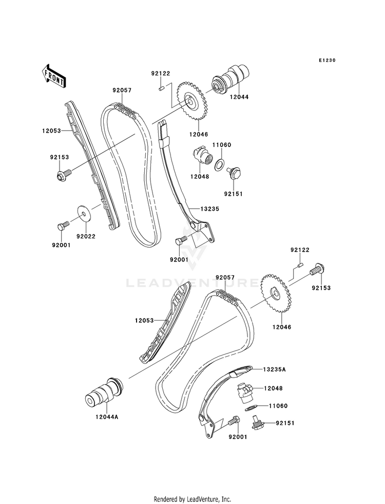 Camshaft(S)/Tensioner Schematic