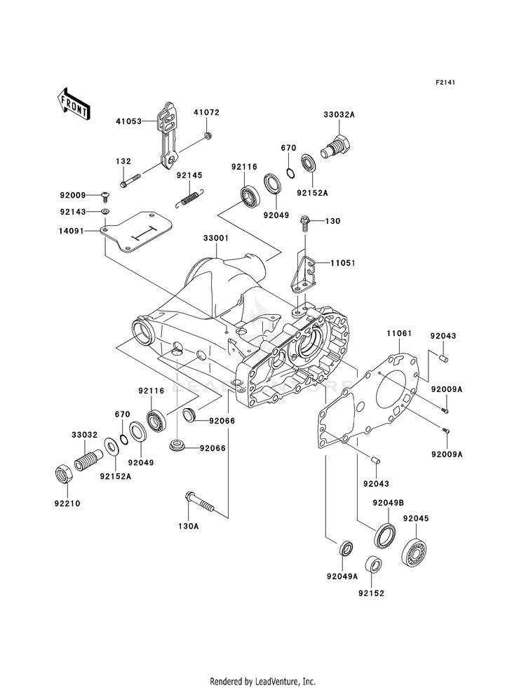 Swingarm KVF360CAF Prairie 360 4X4 Realtree APG HD (2010) Schematic